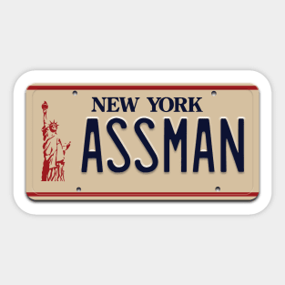 Kramer's ASSMAN License Plate Sticker